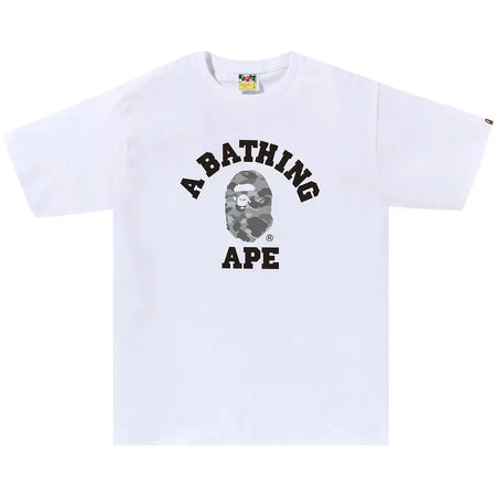 BAPE Digital Camo College T-Shirt - White