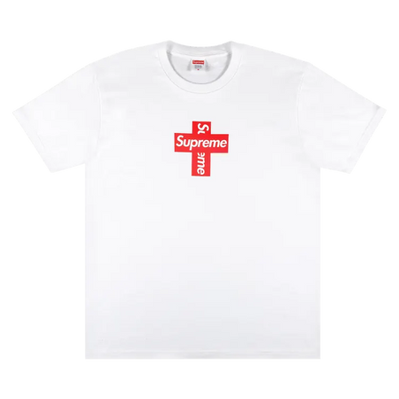 Supreme Cross Logo White T-Shirt