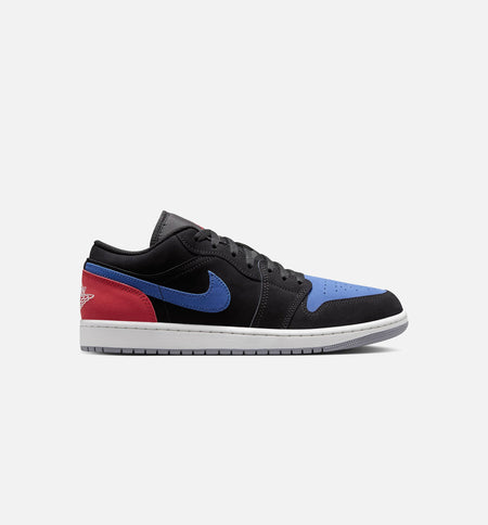 Air Jordan 1 Low Mens Lifestyle Shoe - Black/Summit White/True Blue/Varsity Red)