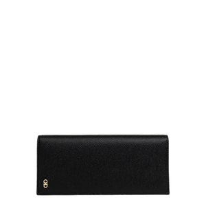 Gancini Leather Wallet - Black
