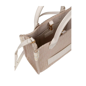 B-Army Small Monogrammed Canvas and Leather Tote Bag
