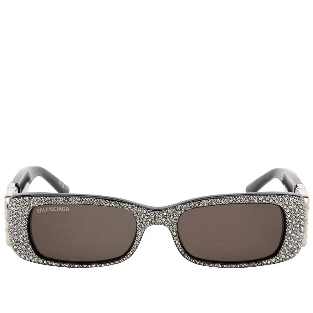 Balenciaga Women's Eyewear BB0096S Sunglasses in Black/Silver