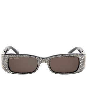 Balenciaga Women's Eyewear BB0096S Sunglasses in Black/Silver