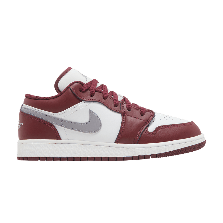 JORDAN 1 LOW WHITE BORDEAUX (GS)