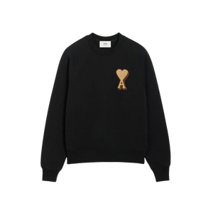 Black Cotton Ami De Coeur Sweatshirt Ami de Coeur sweatshirt in heavy loopback cotton fleece