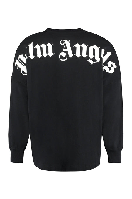 Palm Angels Classic Back Logo Oversized Black L/S T-Shirt