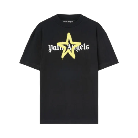 Palm Angels Star Sprayed Black T-Shirt