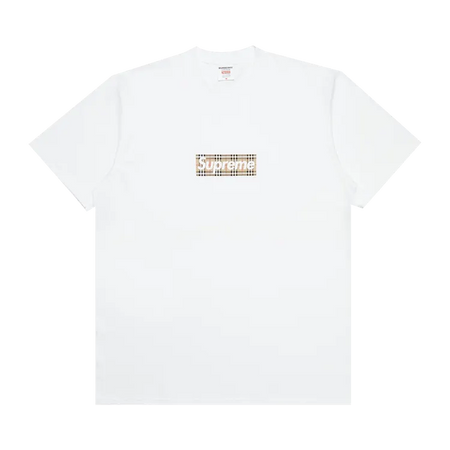 Supreme x Burberry Box Logo White T-Shirt