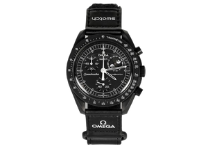 Swatch x Omega Bioceramic Moonswatch Mission To Moonphase Snoopy Black