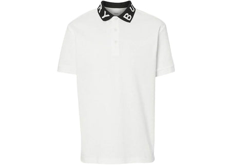 Burberry Ryland Collar Logo Polo White/Black