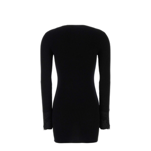 Lace Cashmere Dress - Black