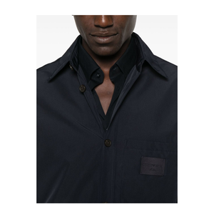 Nylon Shirt Jacket with Patch Pocket