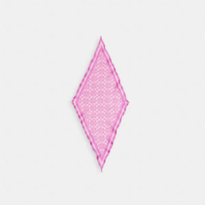 Coach Signature Silk Diamond Scarf Fuschia