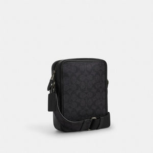 Coach Sullivan Crossbody Bag In Signature Canvas With Patches Gunmetal-Charcoal Multi