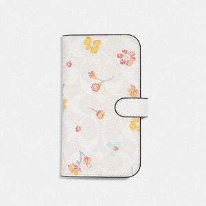 Coach Iphone 16 Pro Max Folio In Signature Canvas Charcoal