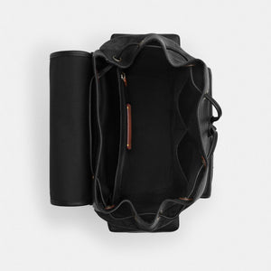 Coach Sprint Backpack In Signature Canvas With Patches Gunmetal Charcoal Multi