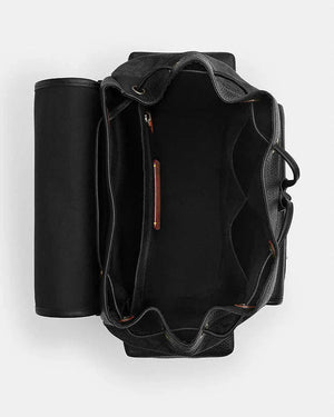Coach Sprint Backpack In Signature Canvas With Patches Signature Canvas-Gunmetal-Charcoal Multi