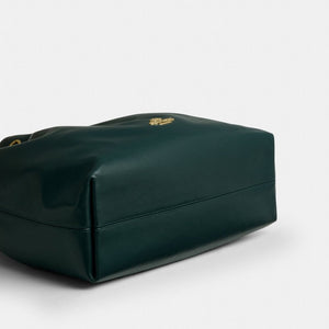 Coach Evelyn Shoulder Bag Gold Dark Teal