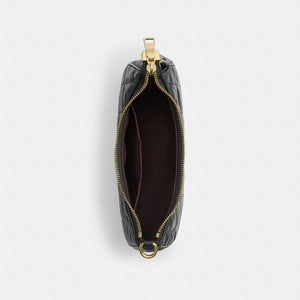 Coach Teri Shoulder Bag With Quilting Gold Black