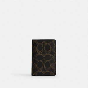 Coach Id Card Wallet In Loved Signature Canvas Brown