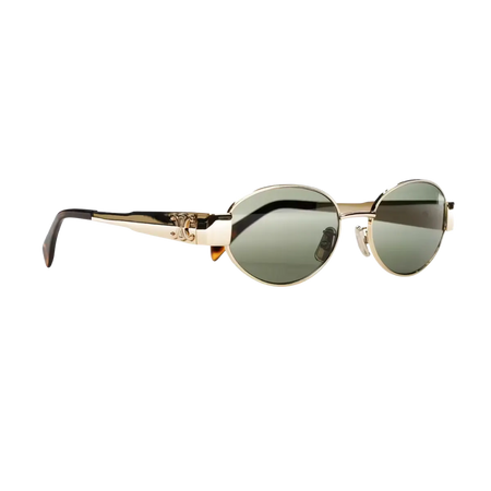Celine Triomphe Metal 01 Sunglasses Gold/Green (4S235CMLB.35SG / CL40235U)
