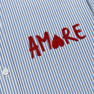 City Off Domes Aamore Blue Stripe Shirt