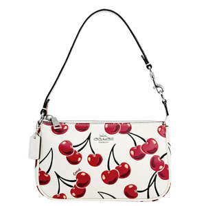 Coach Women's Nolita Small Convertible Wristlet with Cherry Print (Chalk Multi)
