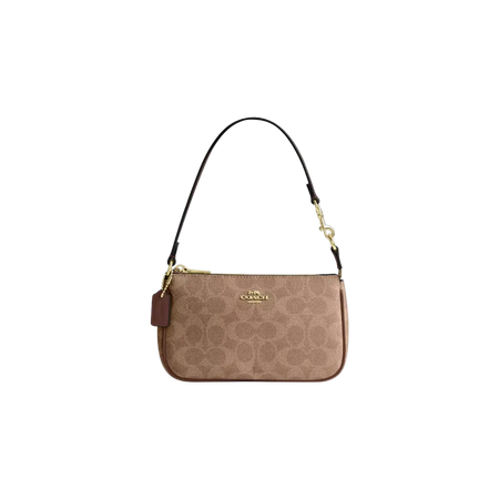 COACH Nolita 19 In Signature Canvas Gold/Tan/Brown