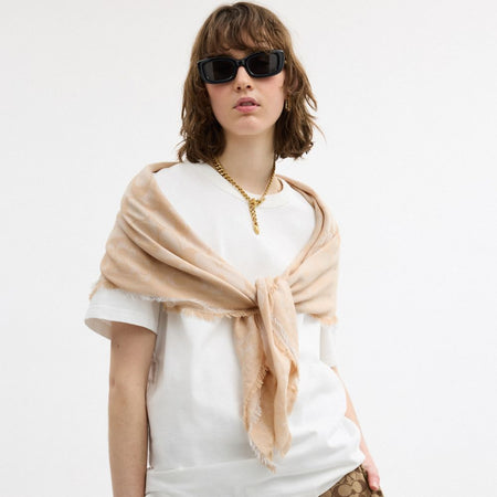 Coach Jumbo Horse And Carriage Wrap Taupe