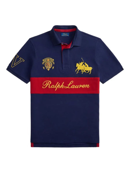 crest-embroidered polo shirt