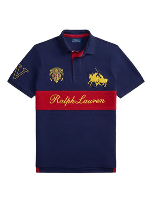 crest-embroidered polo shirt