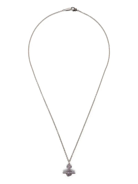 crystal-embellished orb necklace