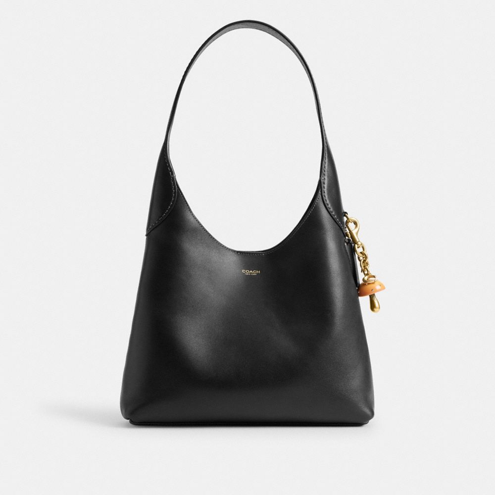 Coach Mushroom Bag Charm Brass Mustard