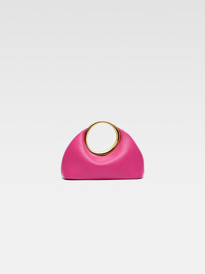 Jacquemus The Small Calino Nappa Leather Handbag Dark Pink