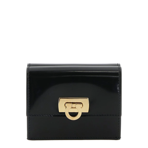 Patent Leather Wallet, Gold Hardware