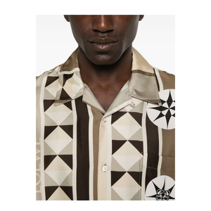 Shorts Sleeve Shirt in Silk Multicolor