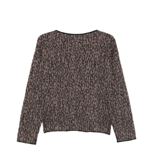 Brown Leopard Print Sweater