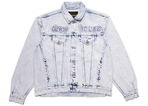 Drew House Oversized Mascot Trucker Jacket Painted Indigo