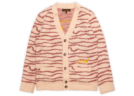 Drew House Sketch Mascot Squiggle Cardigan Ivory/Mauve