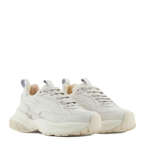 Leather Sneakers with Velvet Details