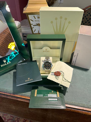 Rolex | Milgauss | ROLEX 116400GV FULL STICKERS MK1 FULL SET BLACK GREEN GLASS | Steel | 40 mm | Steel | Black | Automatic