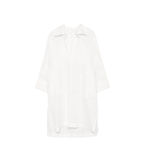 White Shorts Side Slits Top
