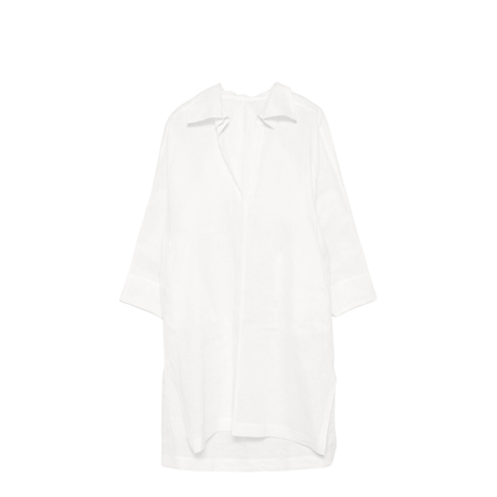 White Shorts Side Slits Top