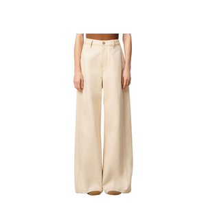 White Cotton Super Wide Fit Jeans