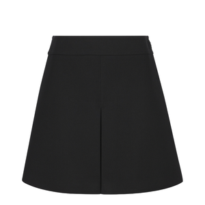 Trapeze Mini Skirt in Gauffered Double Wool