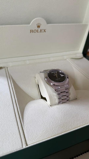 Rolex | Day-Date | 218206 | Platinum | 41 mm | Platinum | Black | Automatic