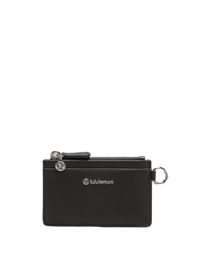 Lululemon Leather Alternative Card Case Black/Silver