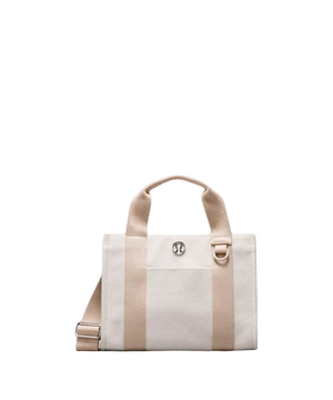 Lululemon Two-Tone Canvas Mini Tote Bag 4.5L Mojave Tan/Light Ivory