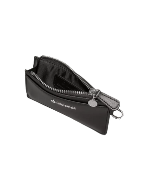 Lululemon Leather Alternative Card Case Black/Silver