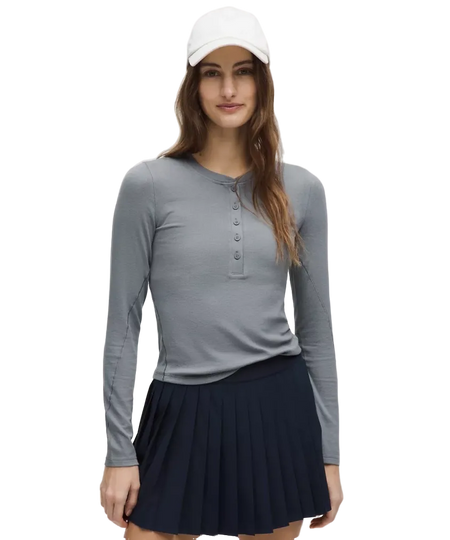 Lululemon Hold Tight Long-Sleeve Henley Solar Grey